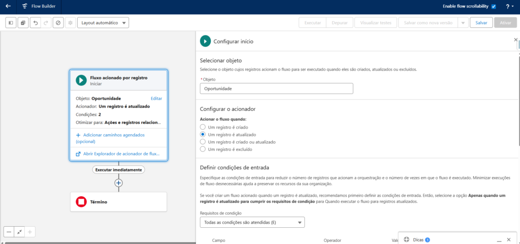 Atribuição de ID - Notificação personalizada Salesforce
